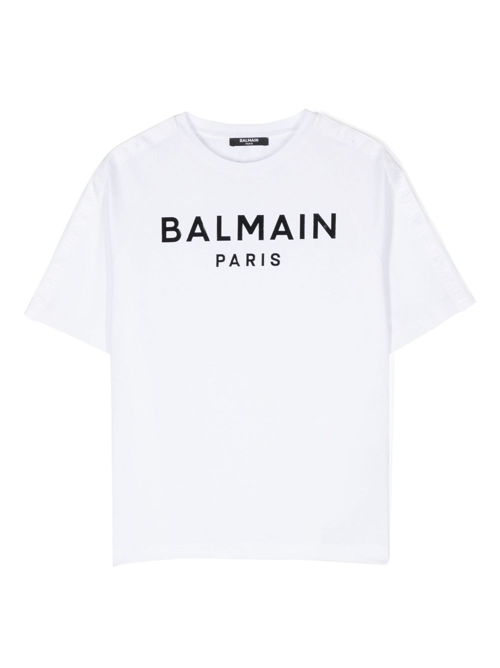 Balmain Kids logo印花T恤 - 白色