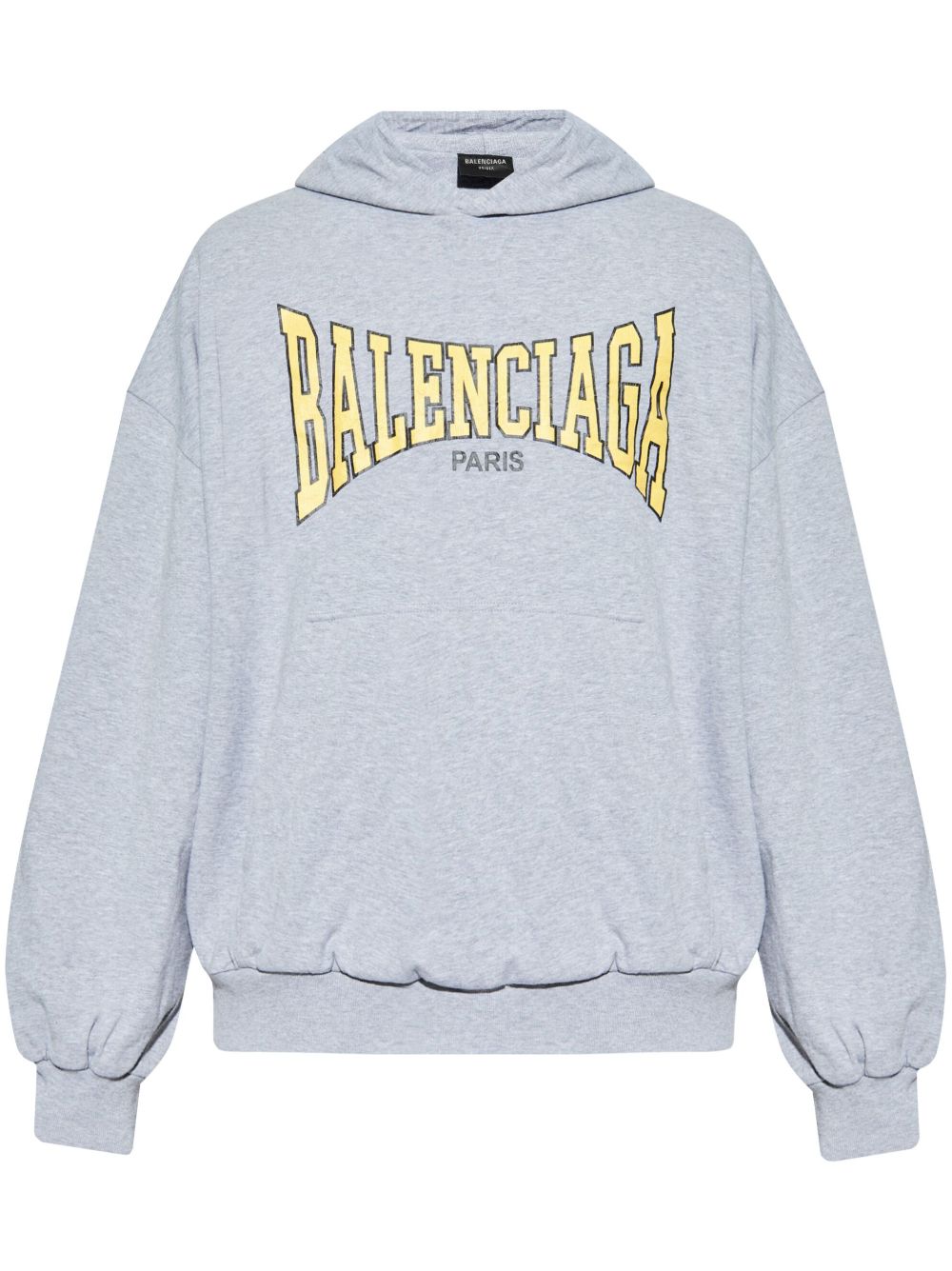 Balenciaga logo印花连帽衫 - 灰色
