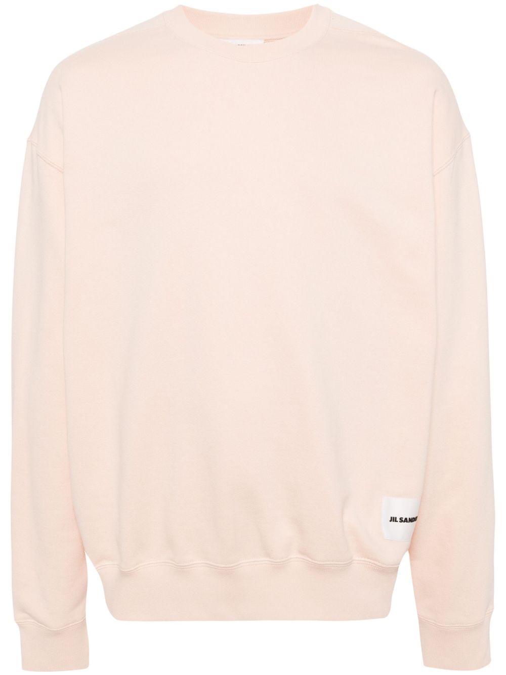 Jil Sander logo贴花棉卫衣 - 粉色