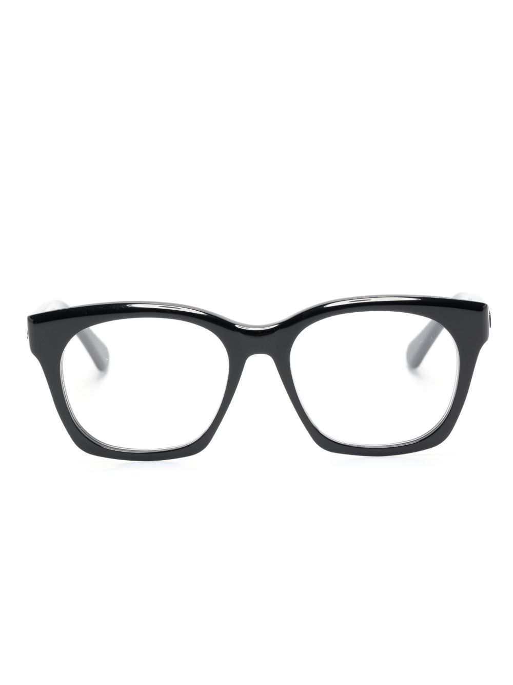 Chloé Eyewear logo压纹方框眼镜 - 黑色