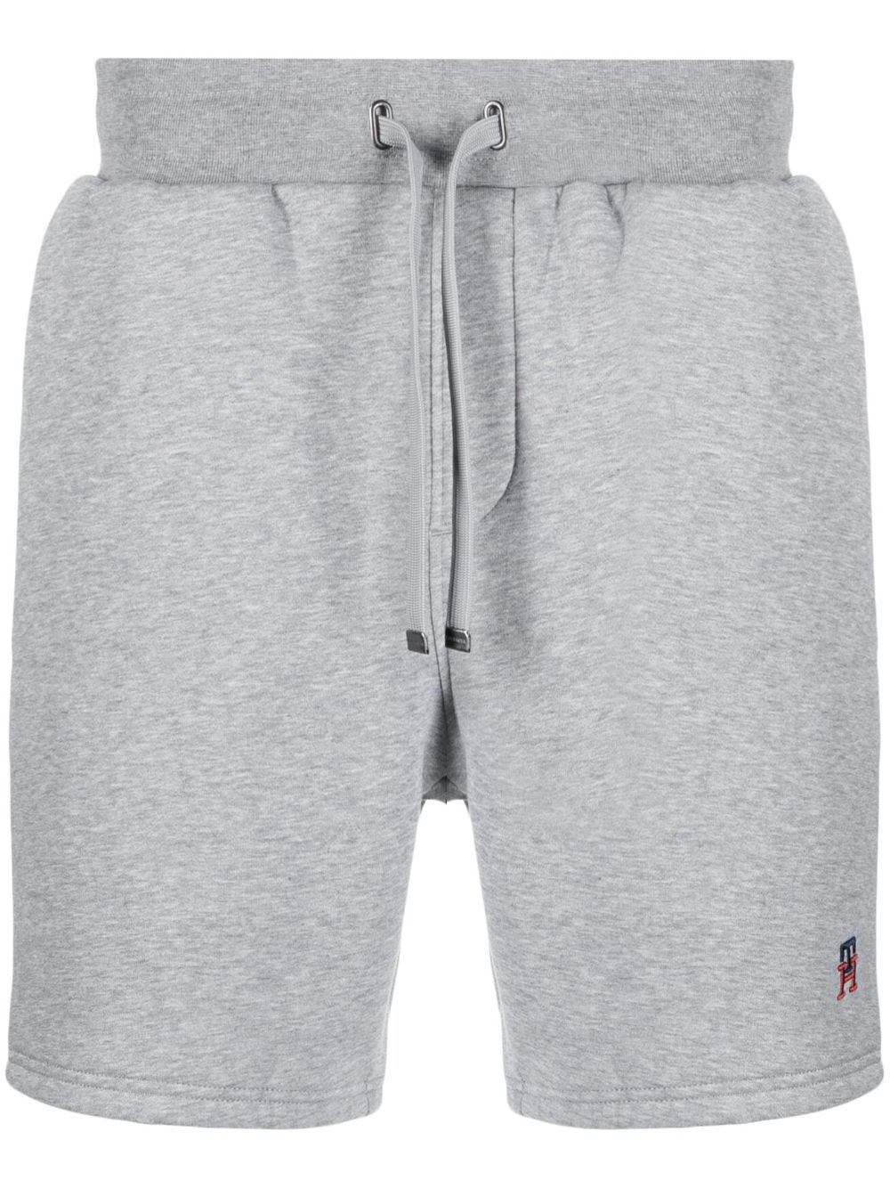 Tommy Hilfiger logo刺绣运动短裤 - 灰色