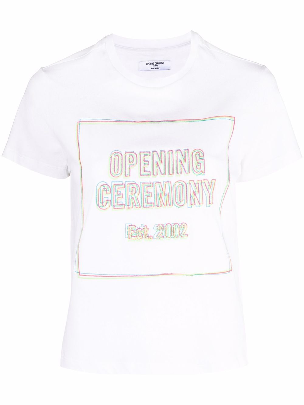 Opening Ceremony 方框logo印花T恤 - 白色