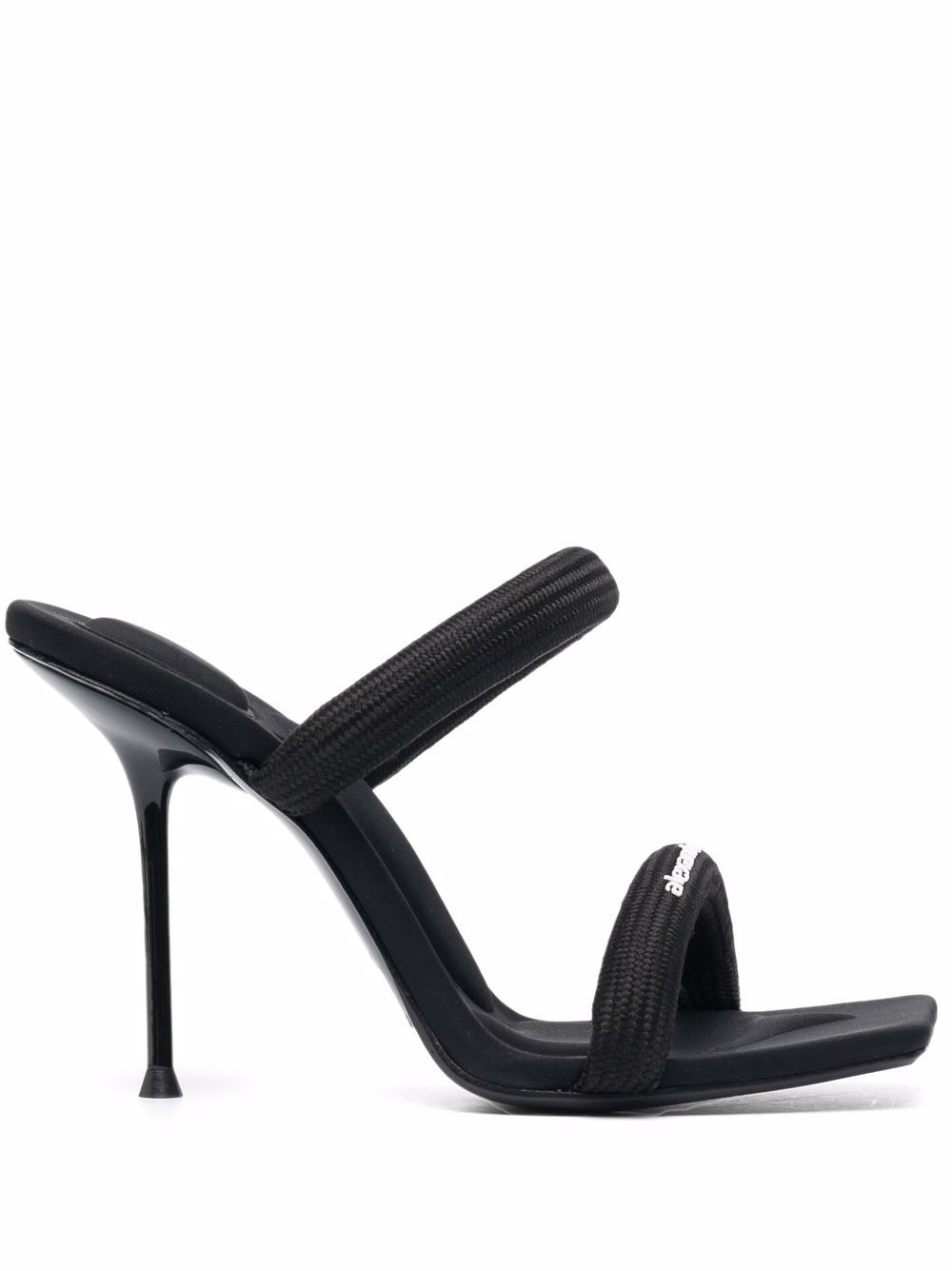 Alexander Wang Julie logo印花凉鞋 - 黑色