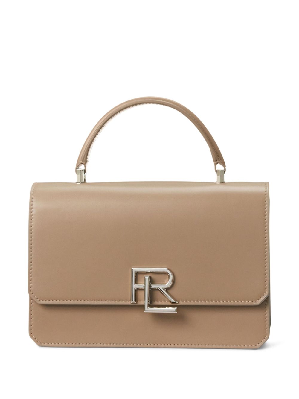Ralph Lauren Collection RL logo标牌皮质斜挎包 - 褐色