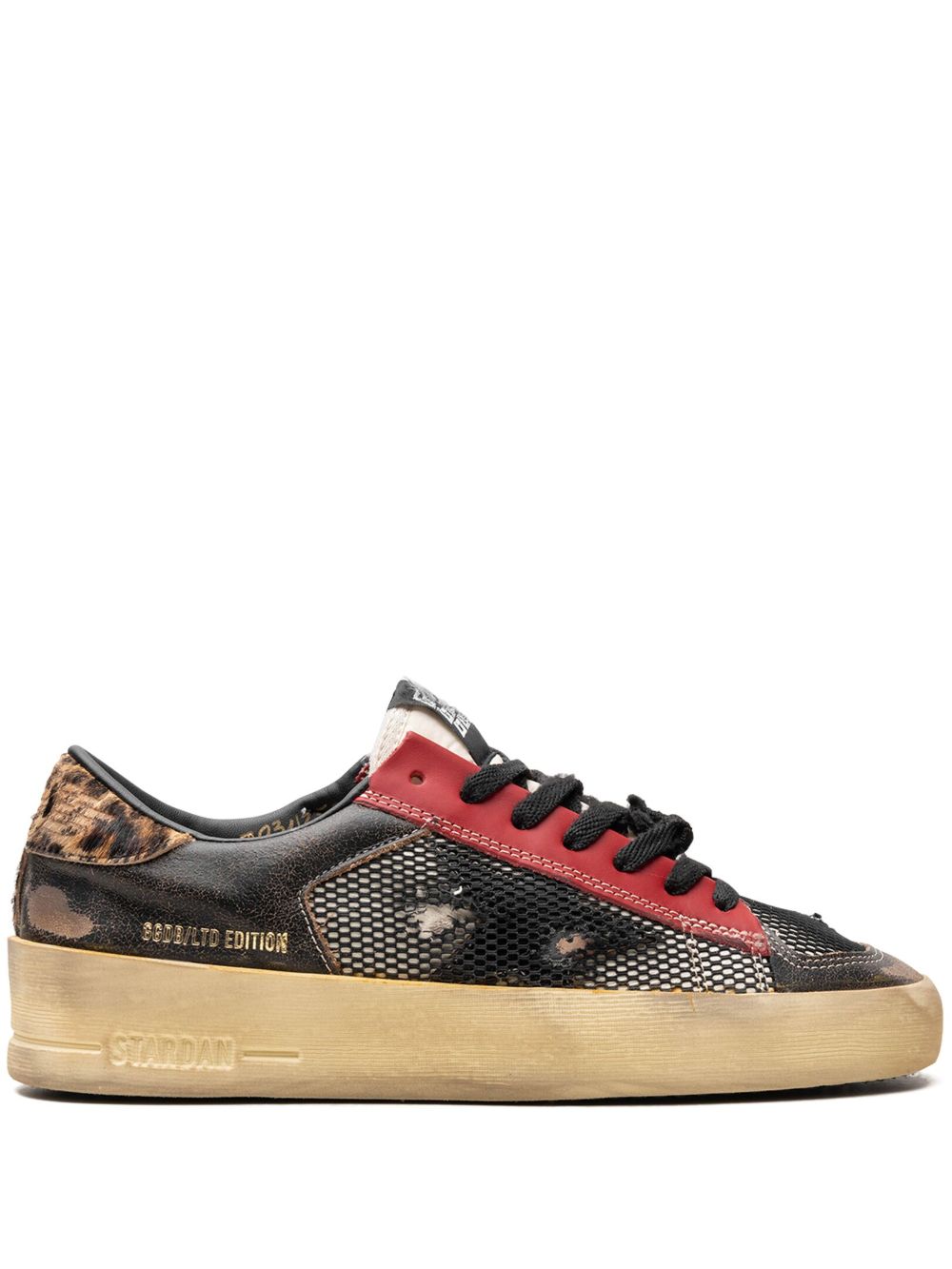 Golden Goose Stardan Black/Red/Leopard/Brown 运动鞋 - 黑色