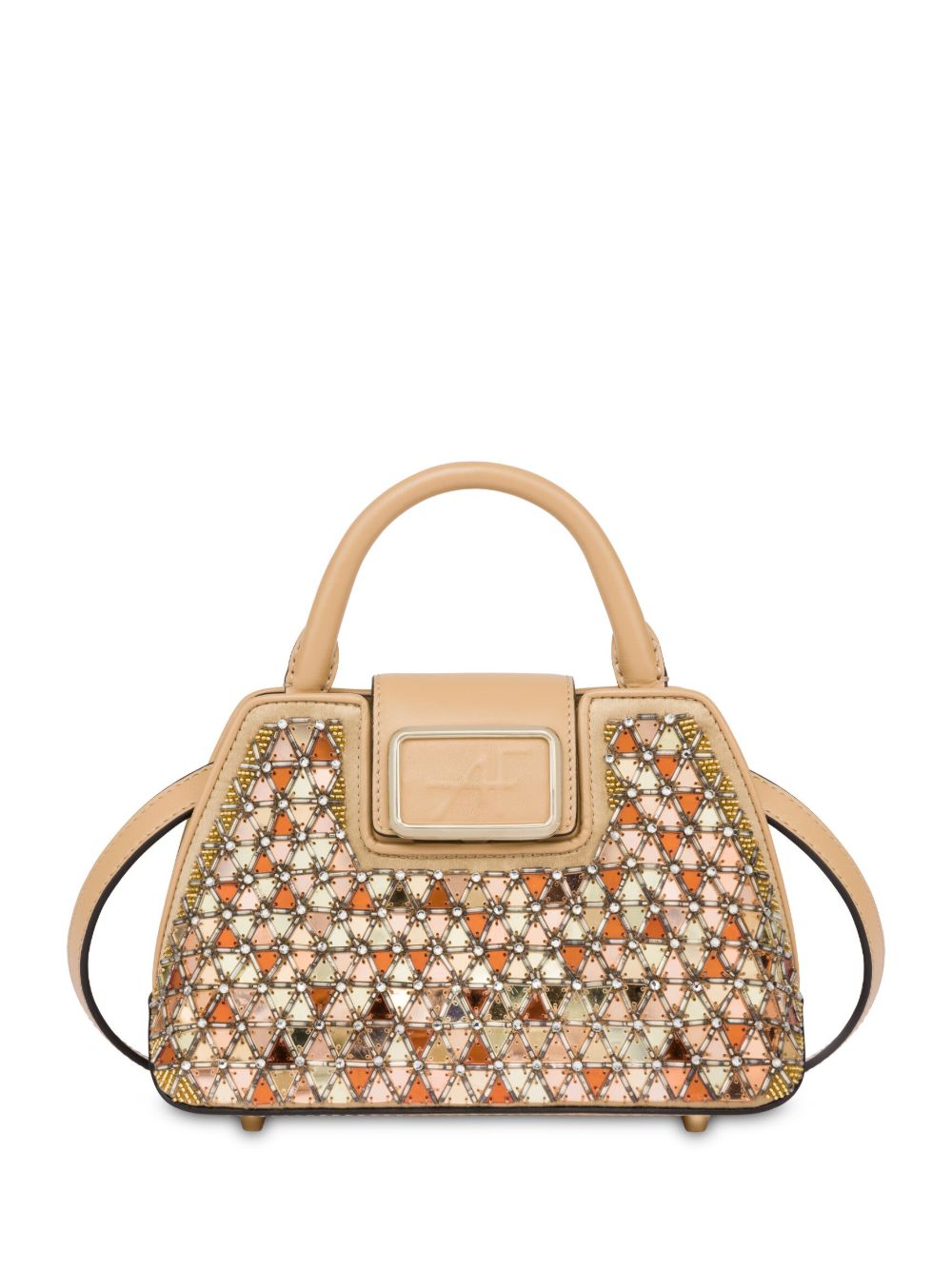Alberta Ferretti Albi33 珠饰迷你包 - 中性色