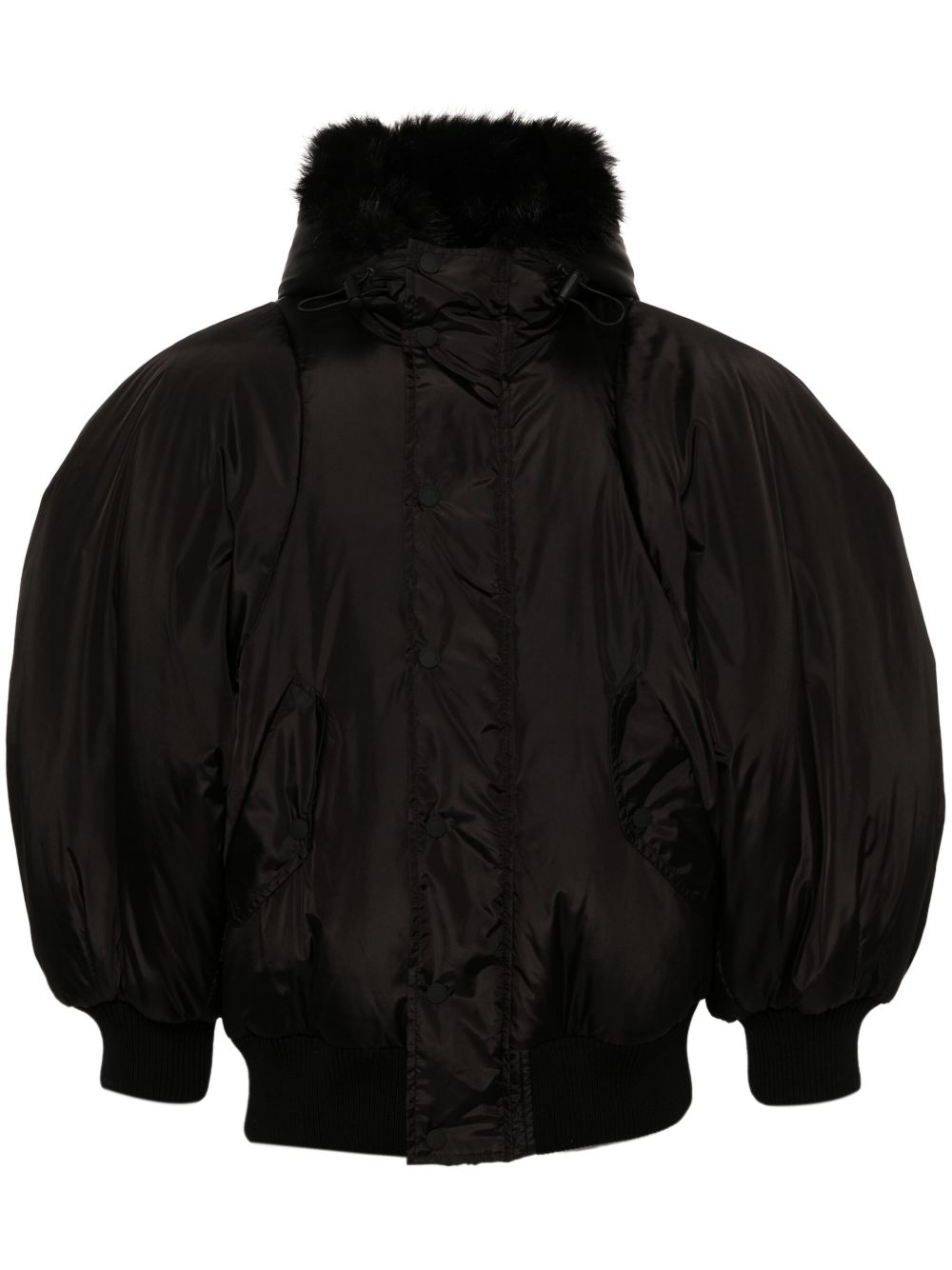 Simone Rocha 连帽填充夹克 - 黑色