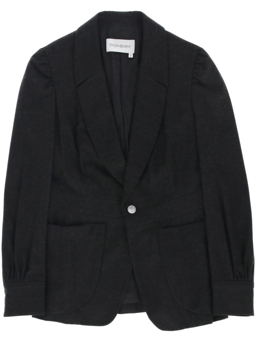 Saint Laurent Pre-Owned 单排扣西装夹克（2000年代典藏款） - 灰色