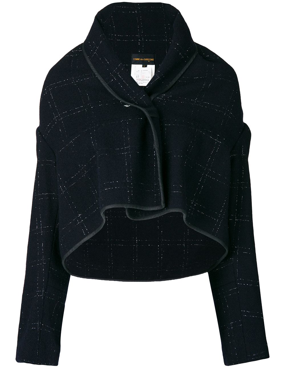 Comme Des Garçons Pre-Owned 古着短款斗篷式夹克 - 蓝色