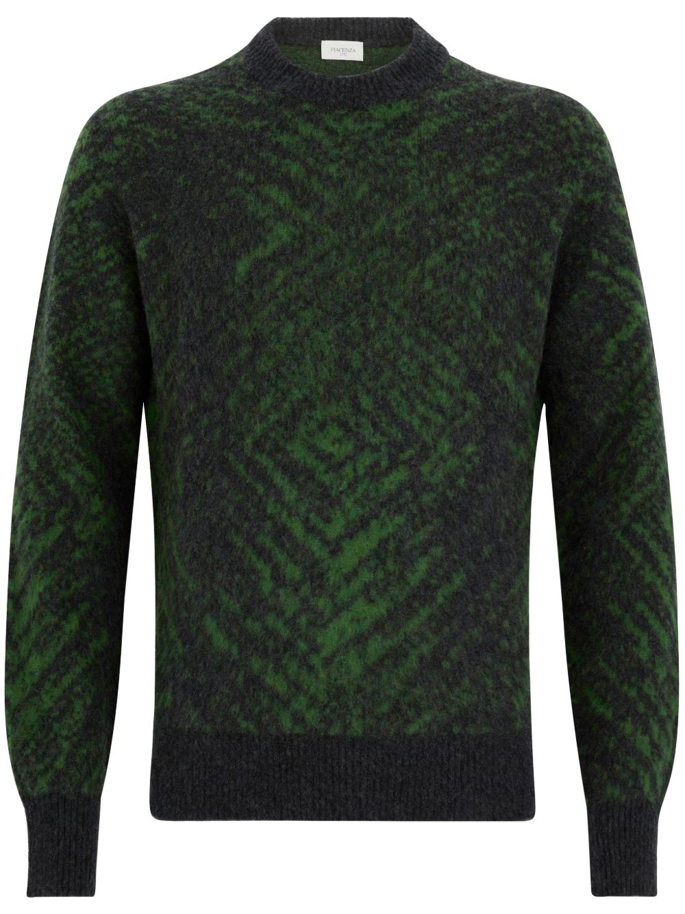 Piacenza Cashmere 花纹毛衣 - 绿色