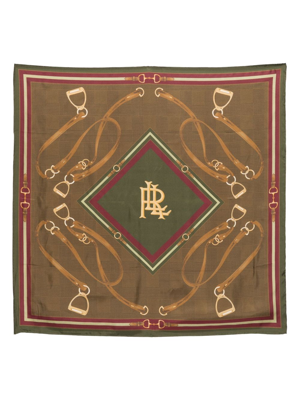 Lauren Ralph Lauren logo印花围巾 - 褐色