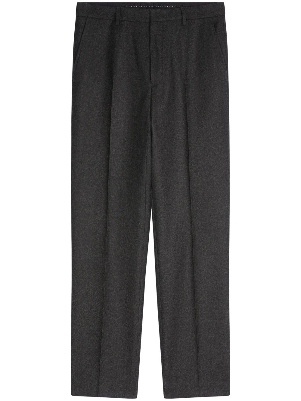 DRIES VAN NOTEN 法兰绒羊毛长裤 - 灰色
