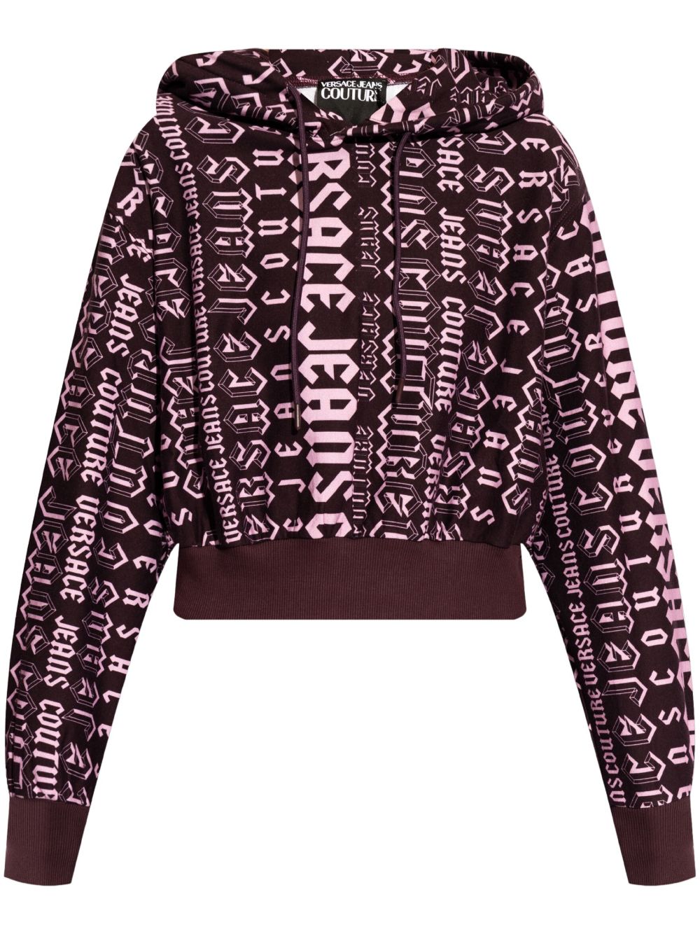 Versace Jeans Couture logo图案连帽卫衣 - 紫色
