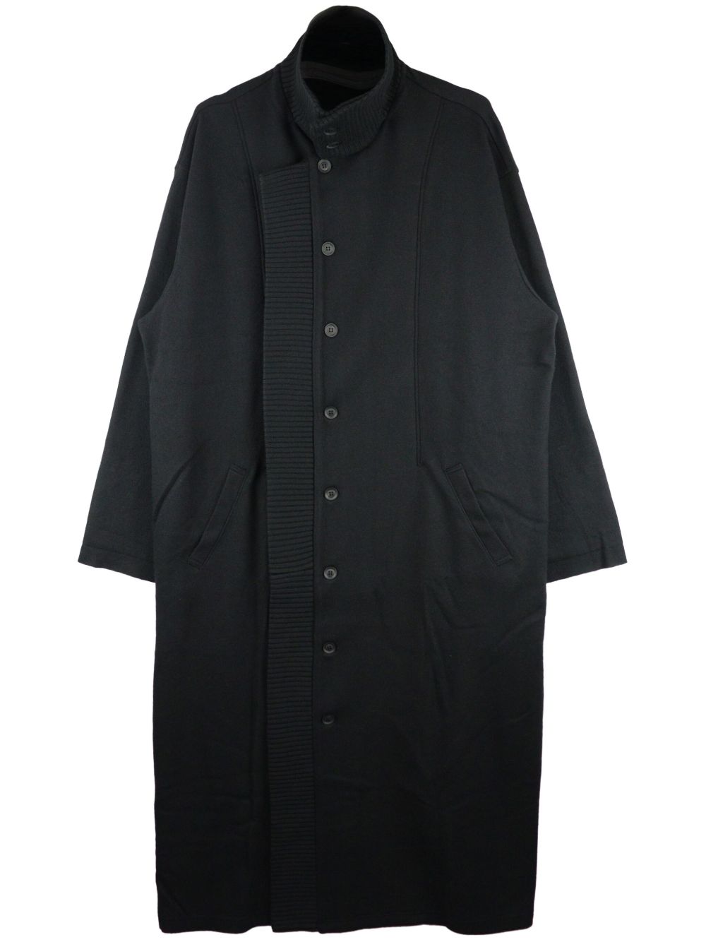 Yohji Yamamoto 高领单排扣外套 - 黑色