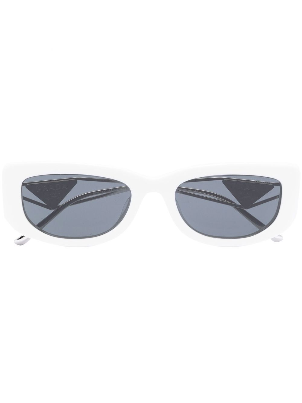 Prada Eyewear OPR14YS 三角形logo太阳眼镜 - 白色