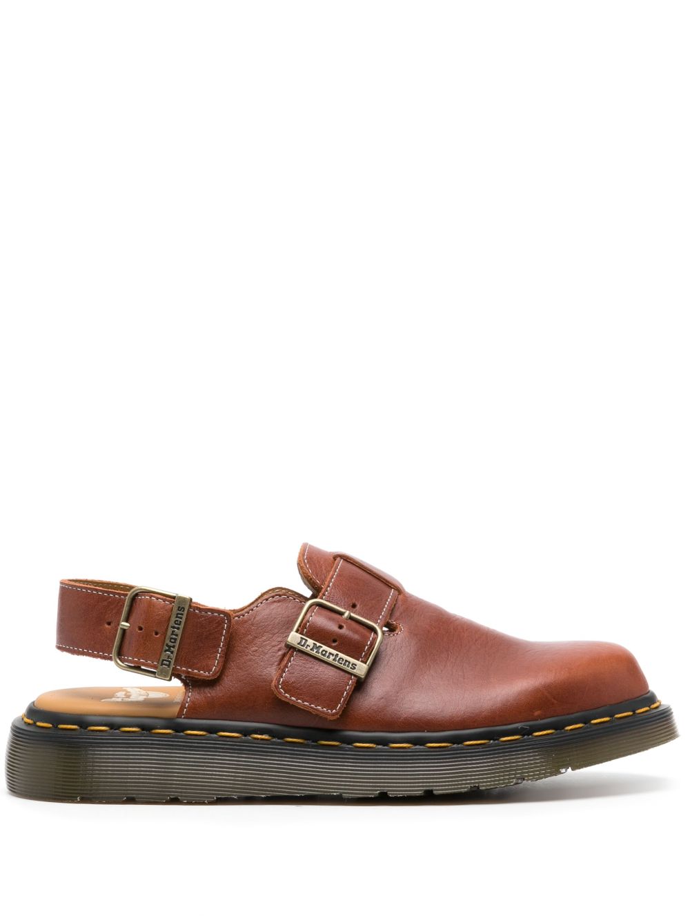 Dr. Martens Jorge II 皮质穆勒鞋 - 褐色