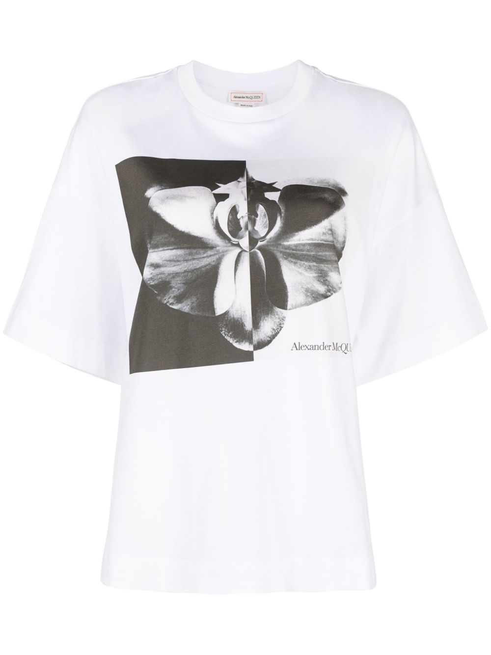 Alexander McQueen Photographic Orchid 印花T恤 - 白色