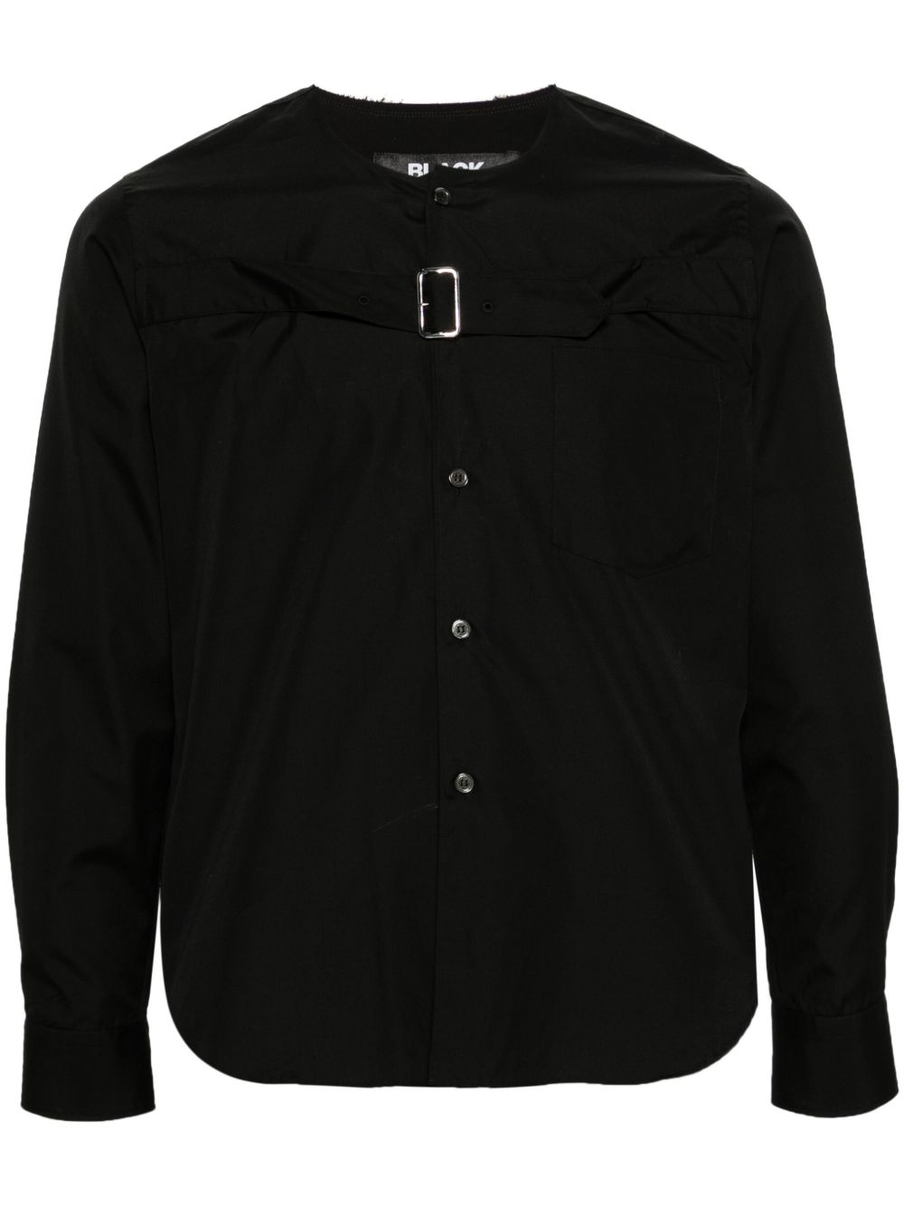 Black Comme Des Garçons 搭扣细节府绸衬衫 - 黑色
