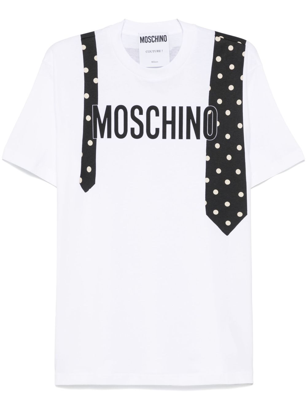 Moschino logo印花T恤 - 白色