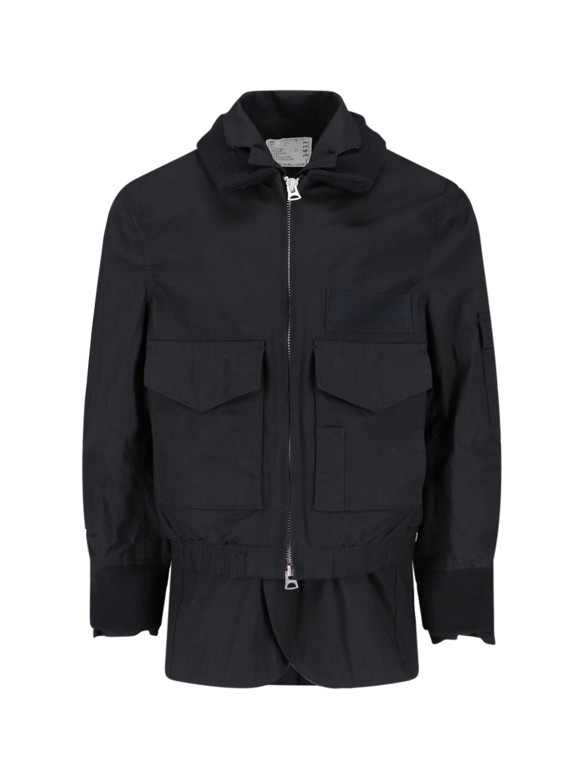 Sacai Crop Zip Jacket With Shirt
