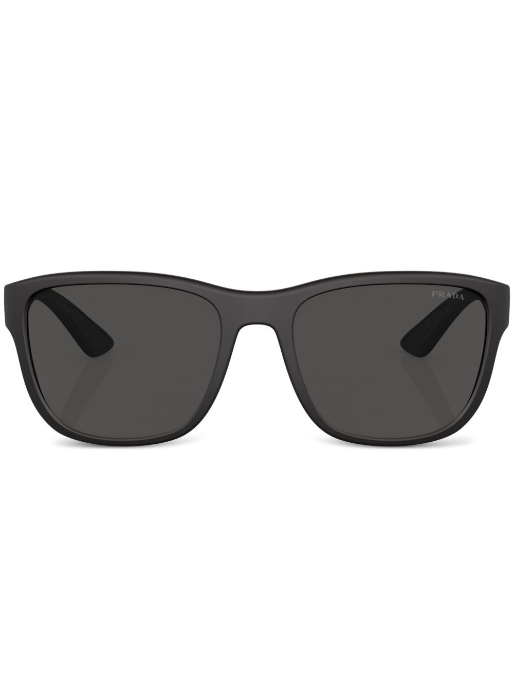 Prada Eyewear 哑光方框太阳眼镜 - 黑色