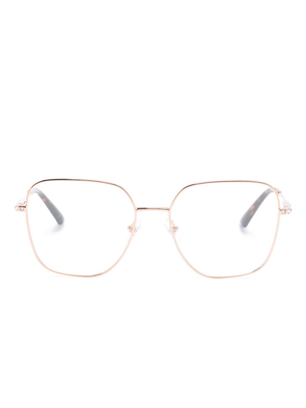 Jimmy Choo Eyewear 超大镜框眼镜 - 粉色