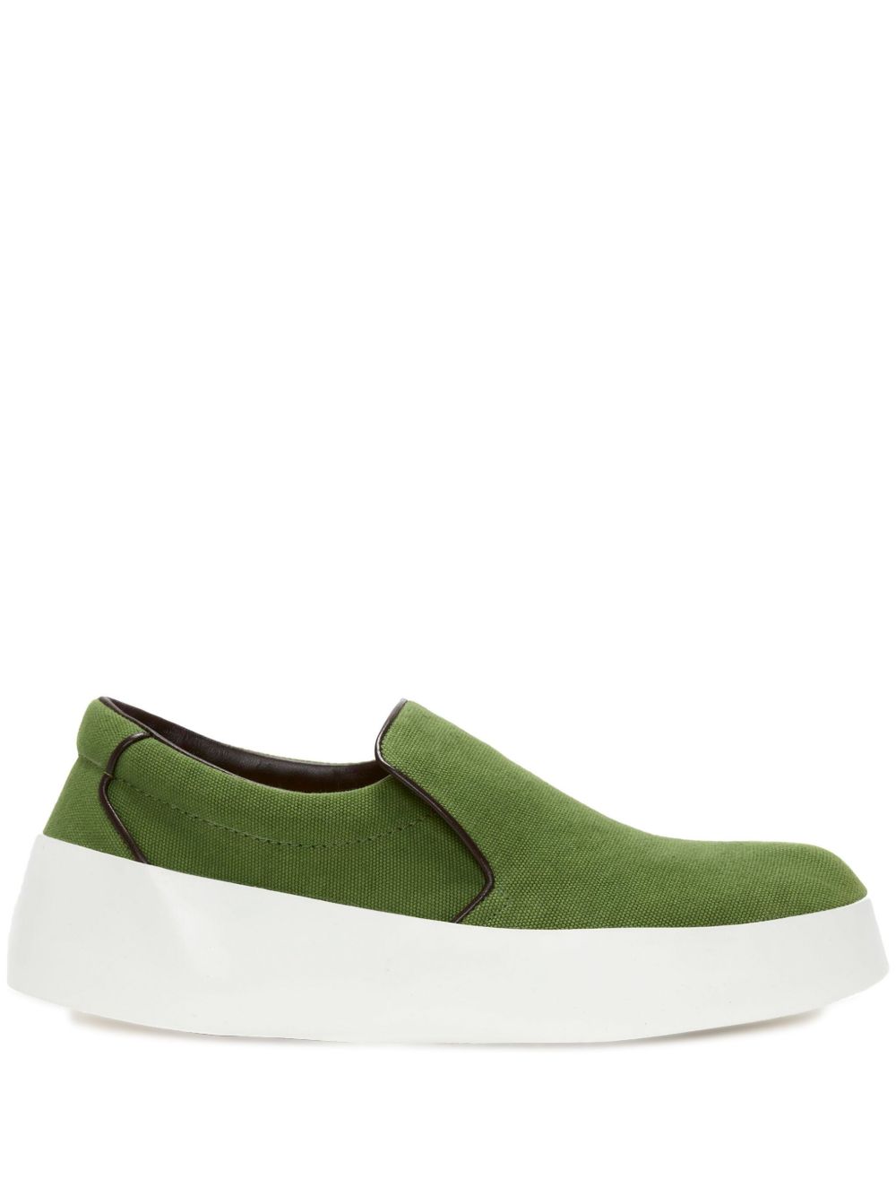 JW Anderson 圆头棉乐福鞋 - 绿色