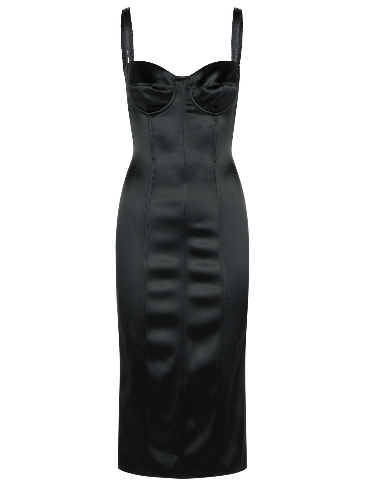 Dolce & Gabbana Dress In Black Acetate Blend