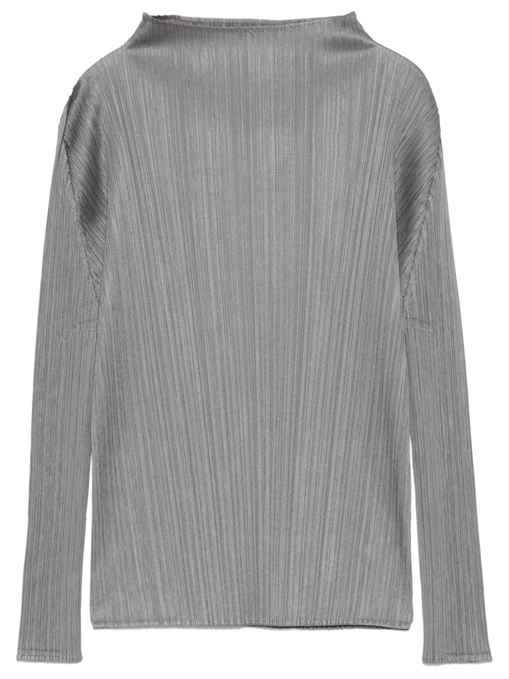 Pleats Please Issey Miyake 企领长袖T恤 - 灰色