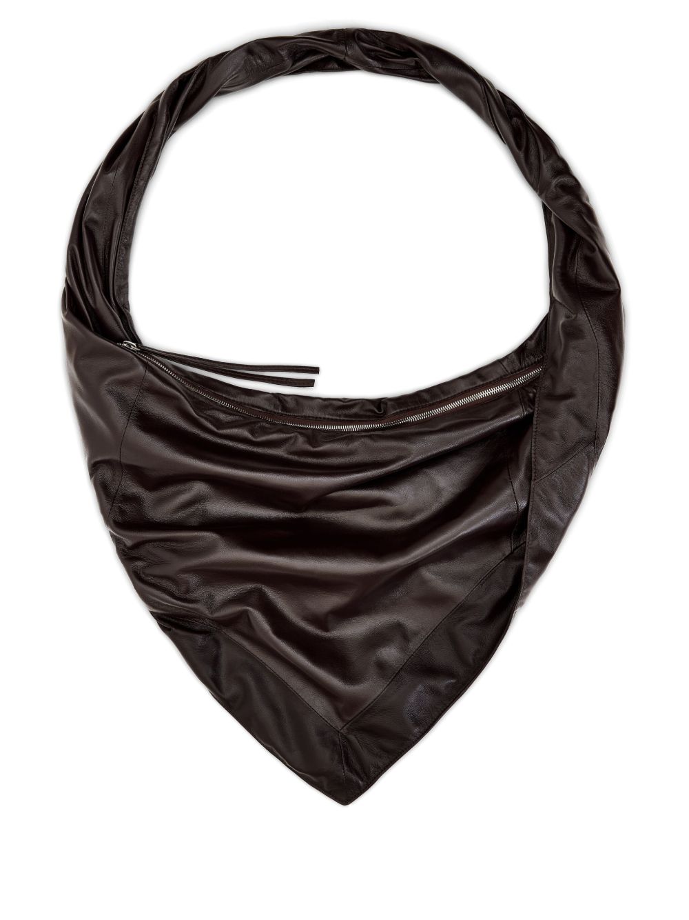 LEMAIRE Scarf 皮质单肩包 - 褐色