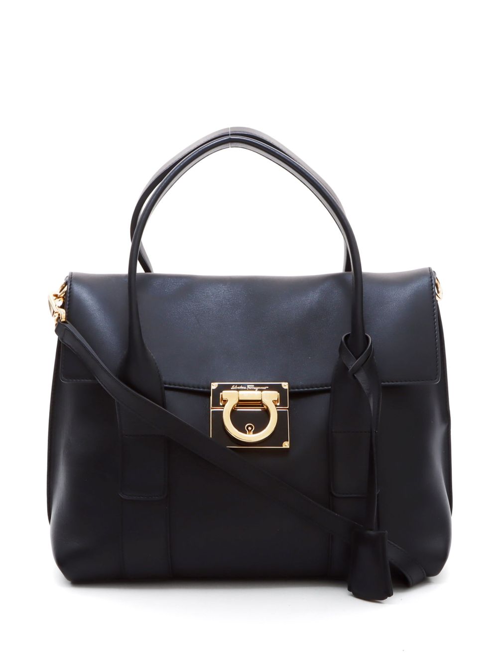 Ferragamo Pre-Owned Gancini 两用手提包（典藏款） - 黑色