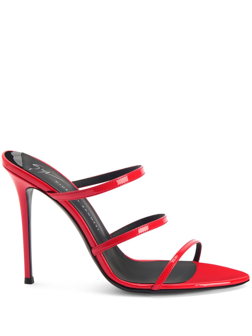 Giuseppe Zanotti Alimha 皮质高跟凉鞋 - 红色