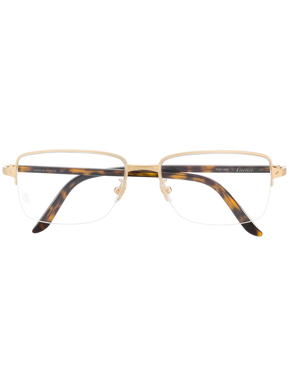 Cartier Eyewear 方框眼镜 - 金色