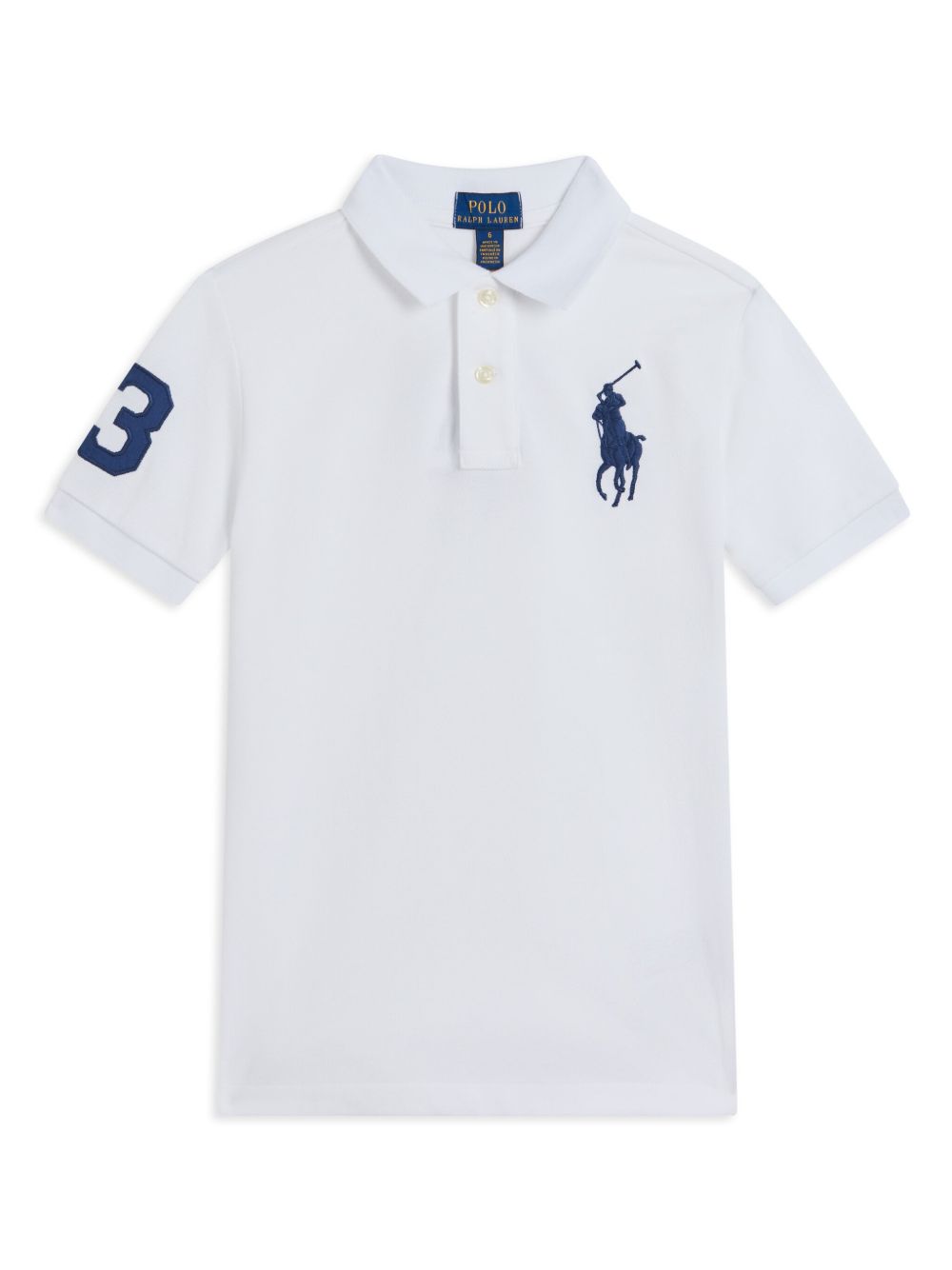 POLO RALPH LAUREN KIDS logo刺绣polo衫 - 白色