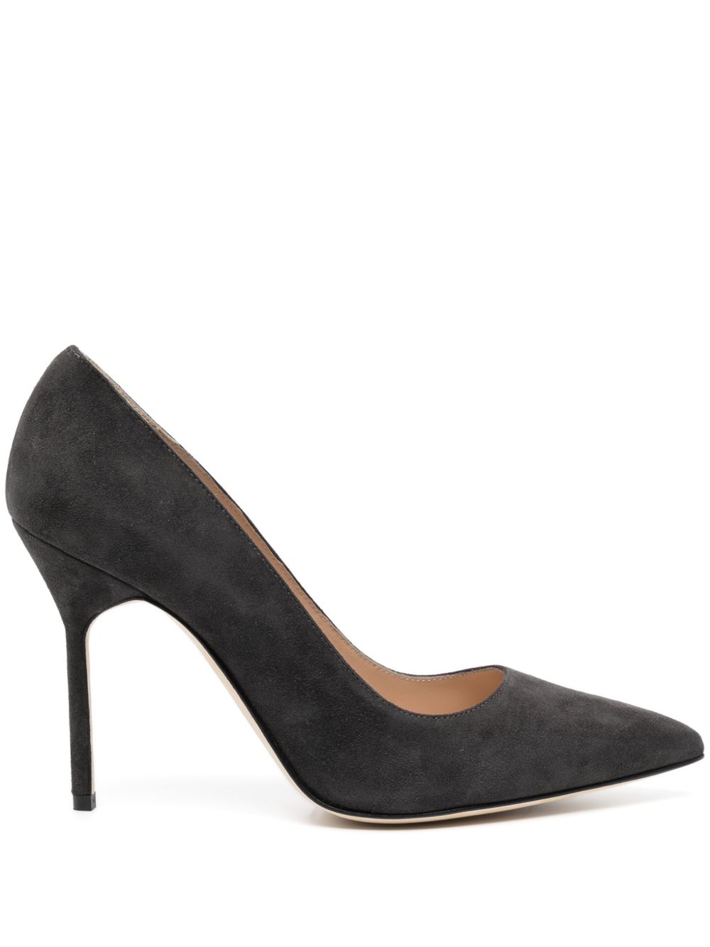 Manolo Blahnik BB 绒面皮高跟鞋 - 黑色