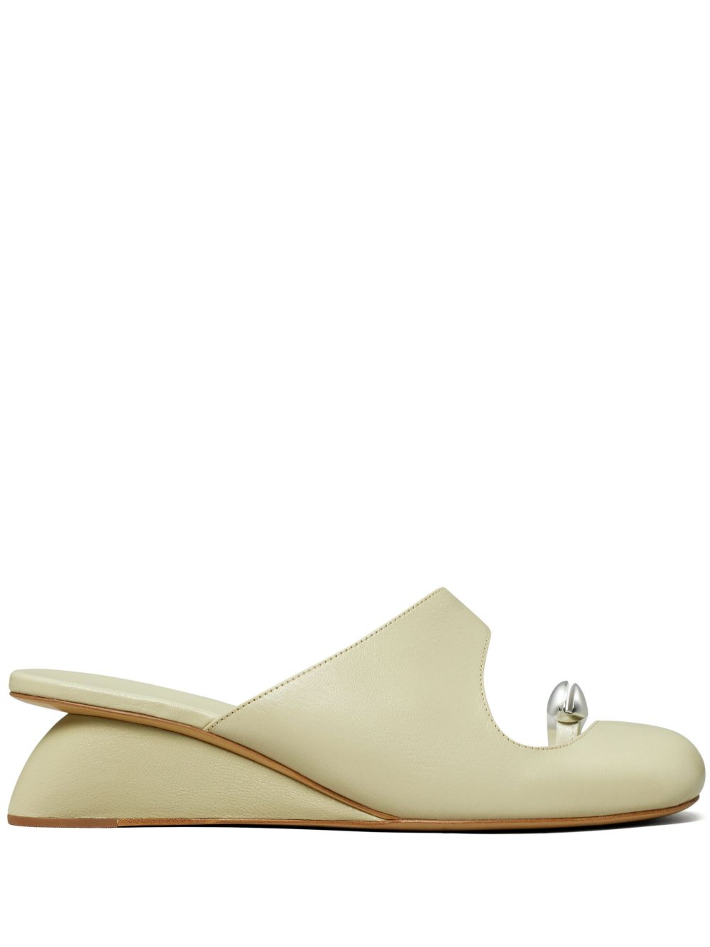 Tory Burch 穿孔低坡跟穆勒鞋（4.5厘米） - 中性色