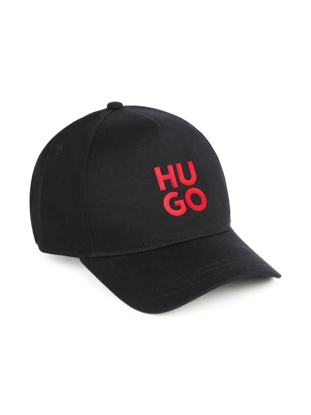 HUGO KIDS logo压纹棉棒球帽 - 黑色