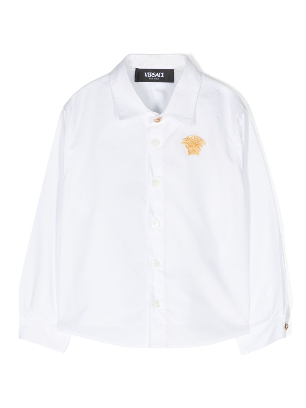 Versace Kids Medusa Head 棉衬衫 - 白色
