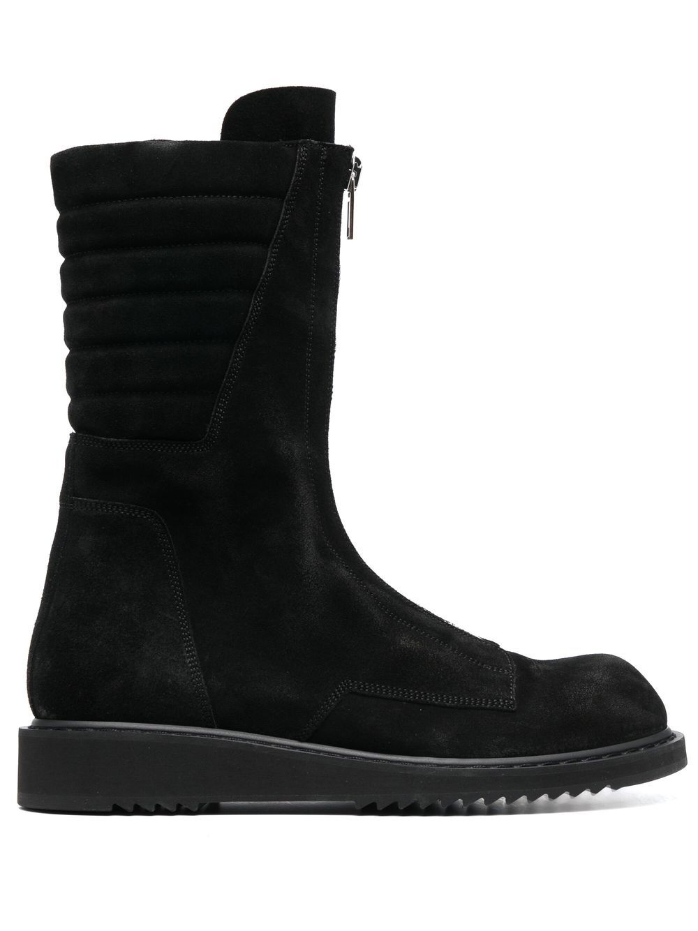 Rick Owens 拉链及踝靴 - 黑色