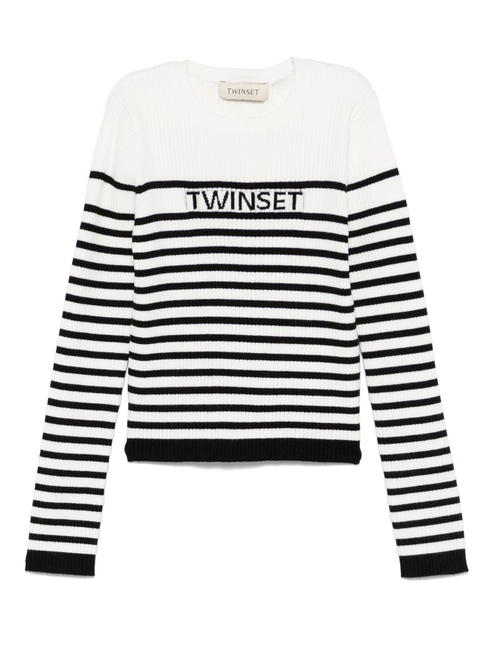 TWINSET Kids logo提花毛衣 - 白色