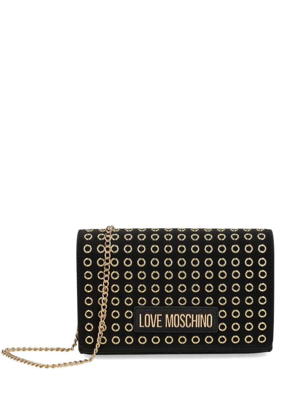 Love Moschino logo斜挎包 - 黑色