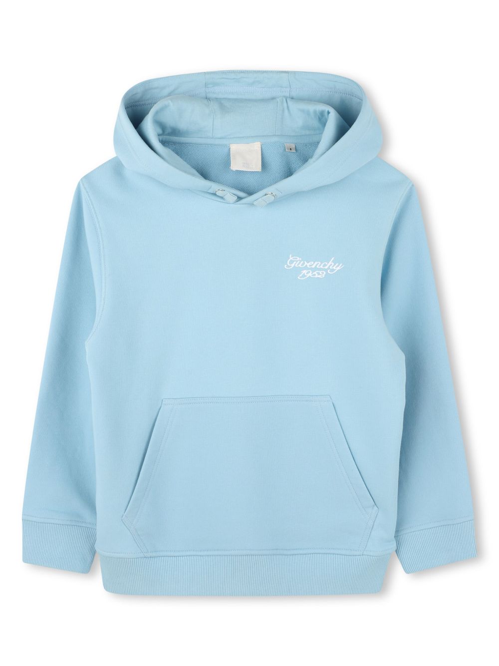 Givenchy Kids logo刺绣连帽衫 - 蓝色