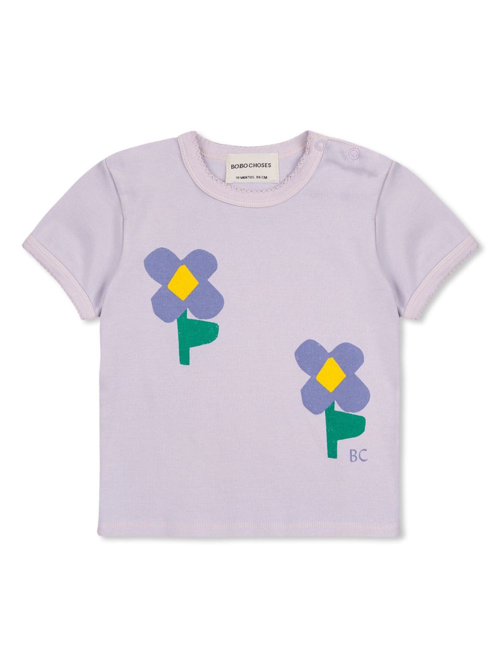 Bobo Choses Pansy Flower T恤 - 紫色