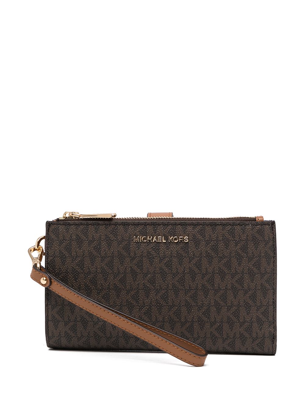 Michael Kors Adele 经典logo手拿包 - 褐色