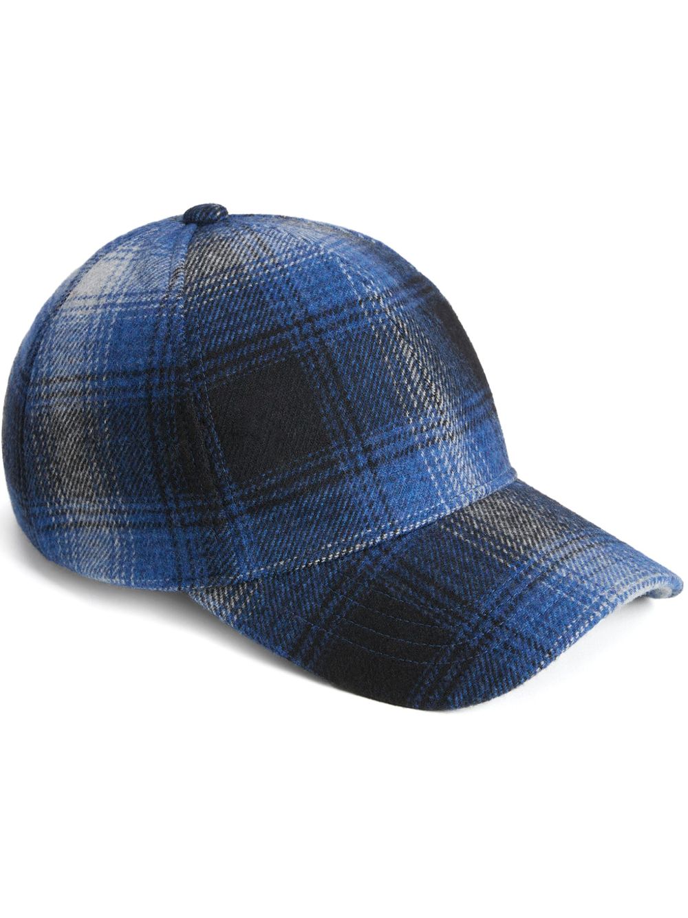 Woolrich 格纹棒球帽 - 蓝色