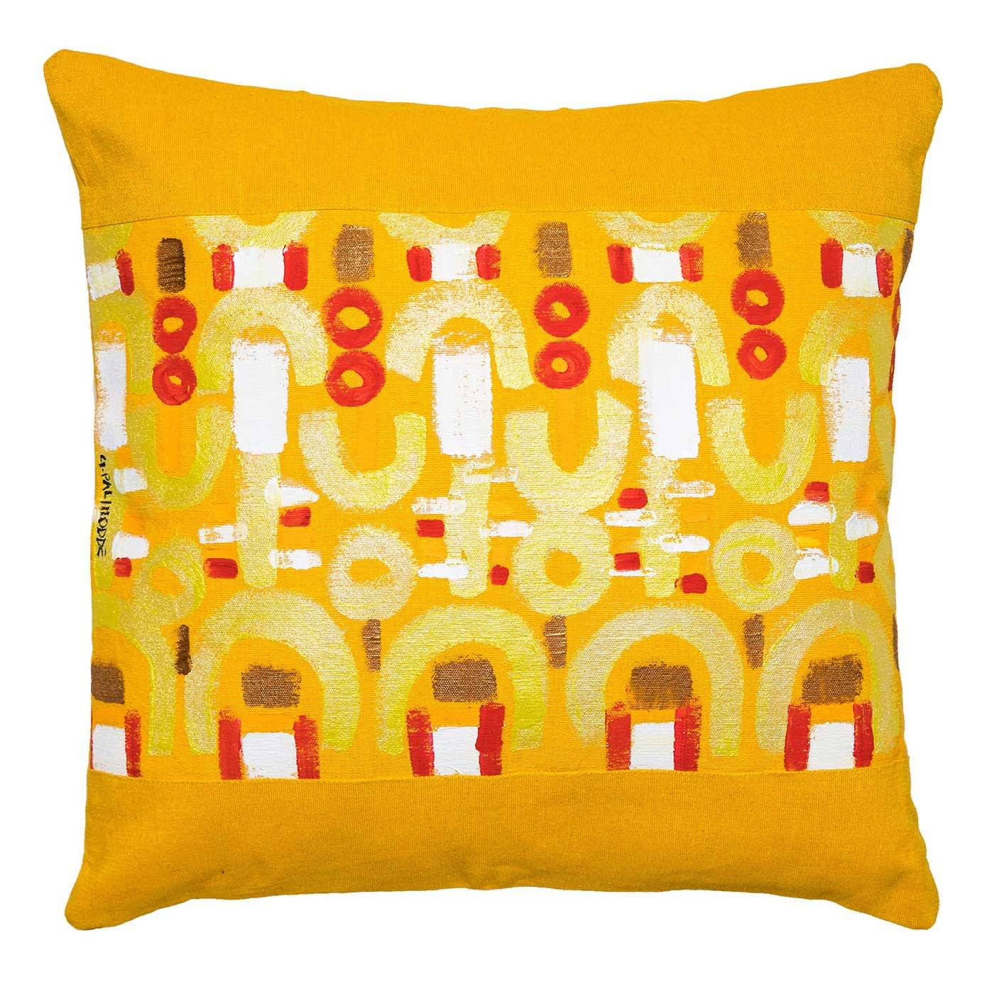 Le Botteghe su Gologone Acrylic Hand Painted Outdoor Cushion 80x80 cm