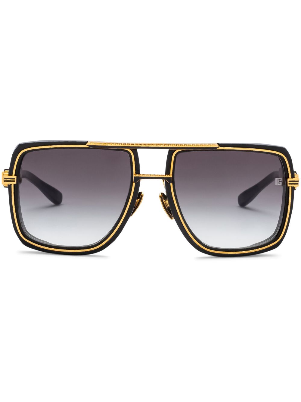 Balmain Eyewear Soldier 飞行员镜框太阳眼镜 - 金色