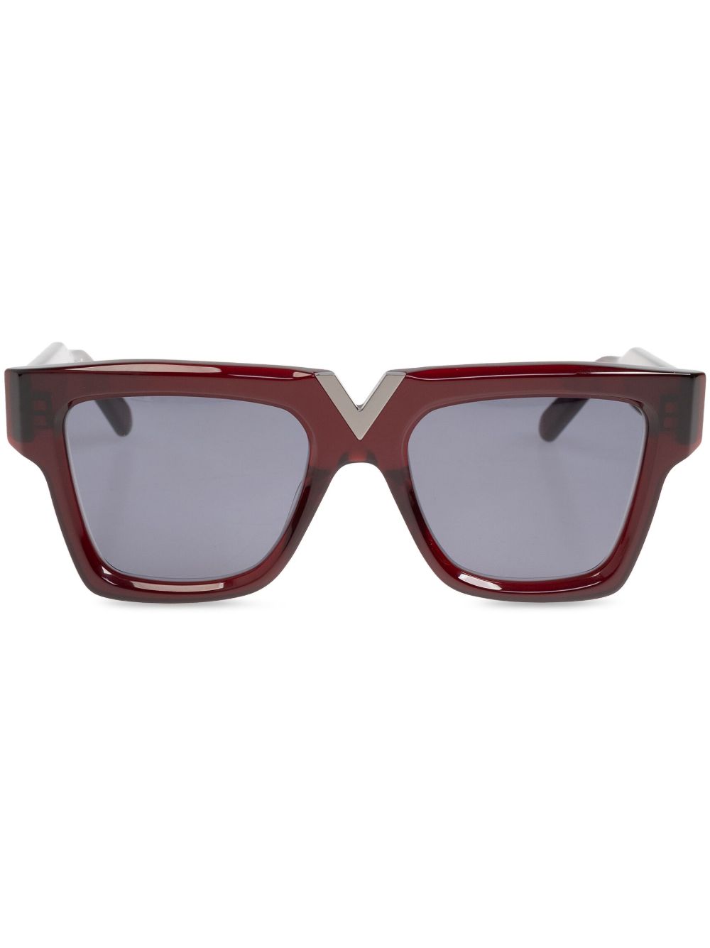 VALENTINO GARAVANI EYEWEAR 长方形框太阳眼镜 - 红色