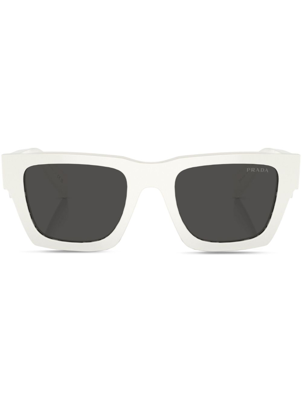Prada Eyewear logo方框太阳眼镜 - 白色