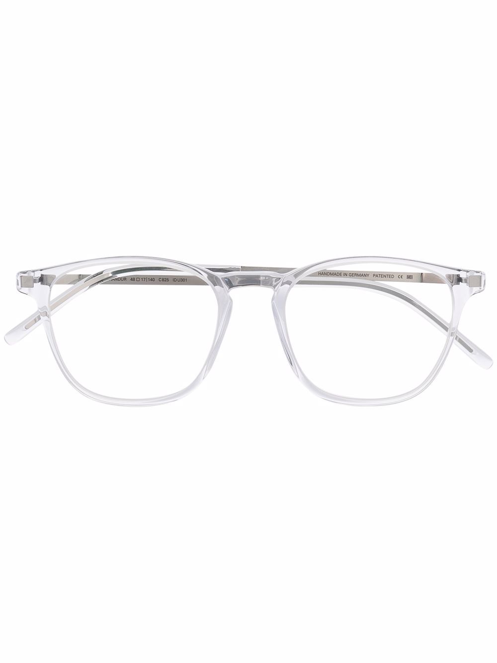 Mykita logo方框眼镜 - 银色